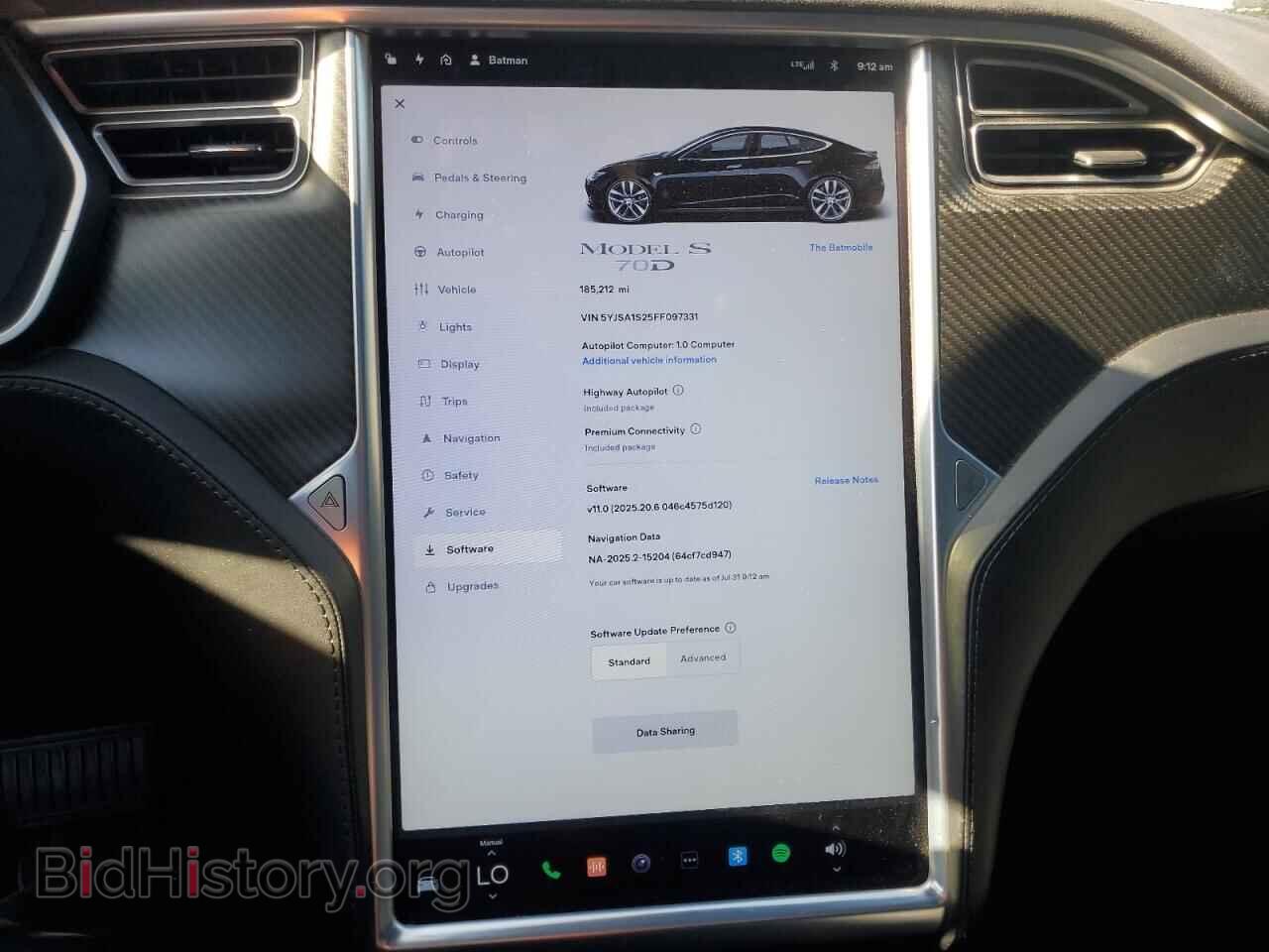 2015 TESLA MODEL S - VIN: 5YJSA1S25FF097331 - Photo 9
