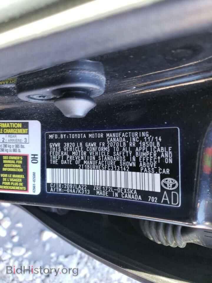 2015 TOYOTA COROLLA - VIN: 2T1BURHE5FC313142 - Фото 10