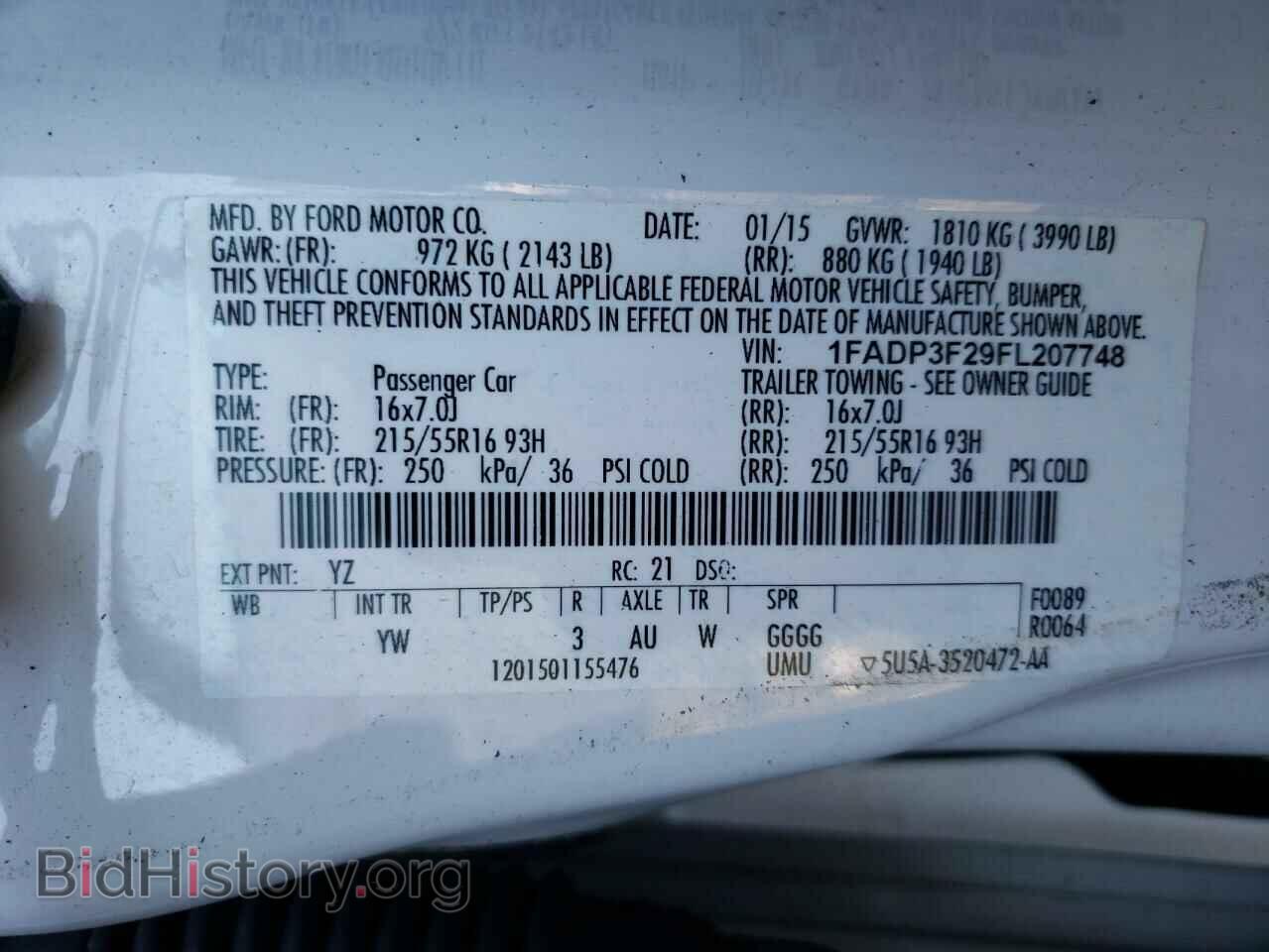 2015 FORD FOCUS - VIN: 1FADP3F29FL207748 - Photo 10