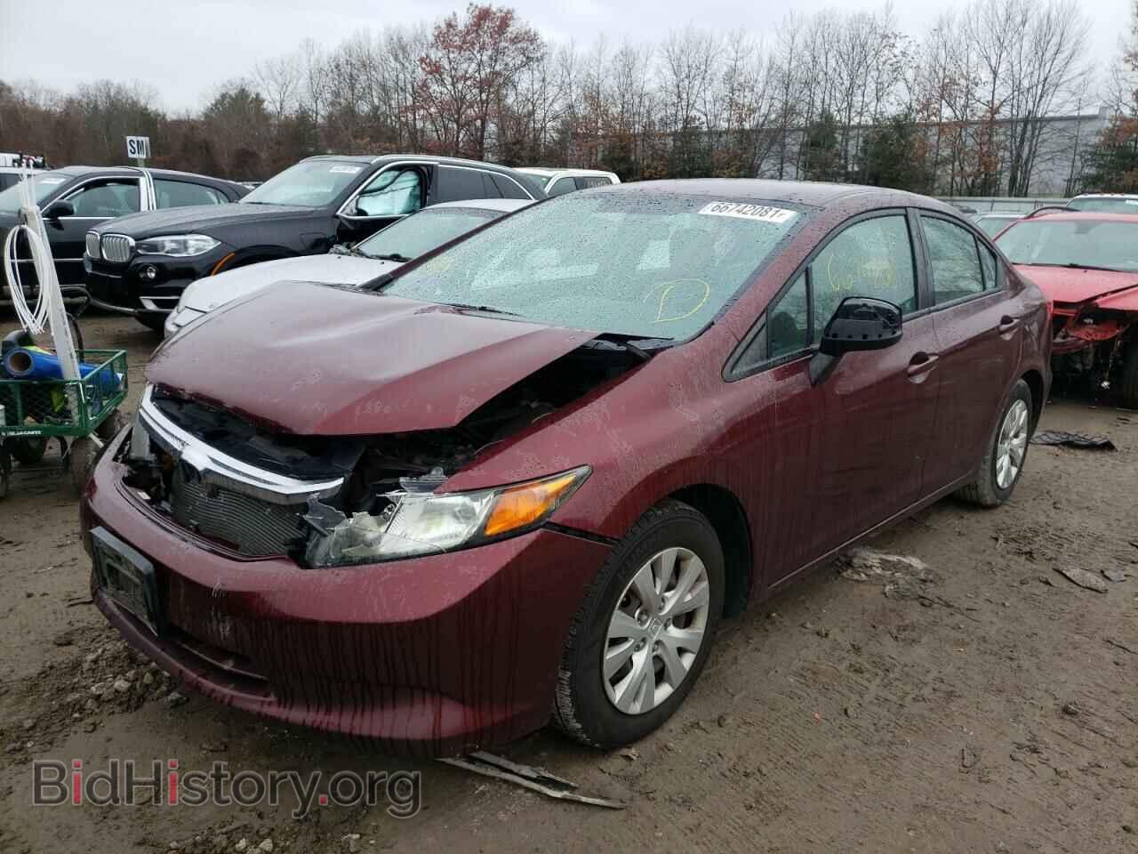 2012 HONDA CIVIC - VIN: 2HGFB2F5XCH562203 - Фото 2