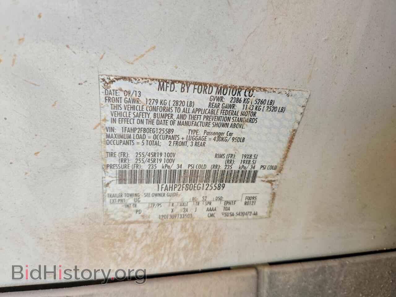 2014 Ford TAURUS (VIN 1FAHP2F80EG125589) — photo 12 of 12
