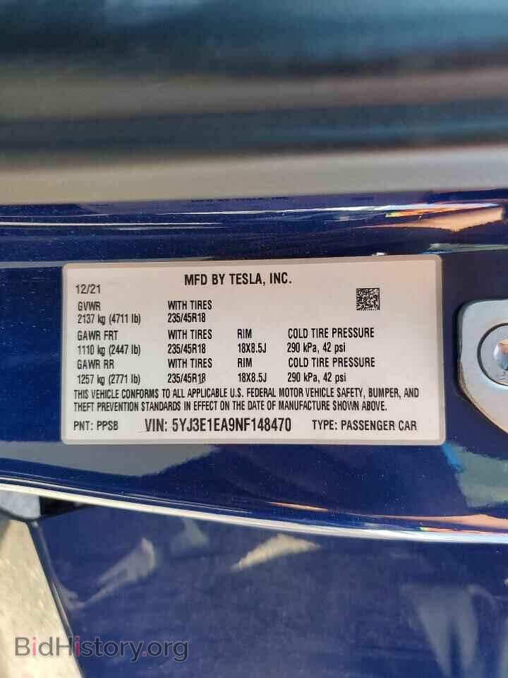 2022 TESLA MODEL 3 - VIN: 5YJ3E1EA9NF148470 - Photo 12