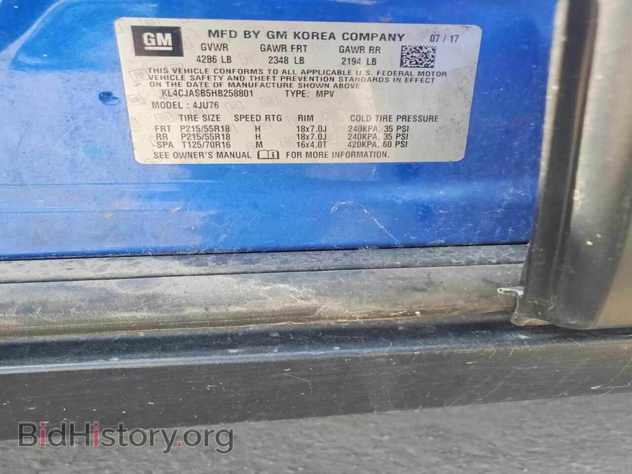 2017 BUICK ENCORE - VIN: KL4CJASB5HB258801 - Photo 13