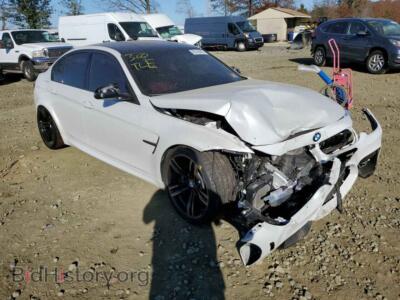 2015 BMW M3, белый — VIN WBS3C9C51FP805191, Copart