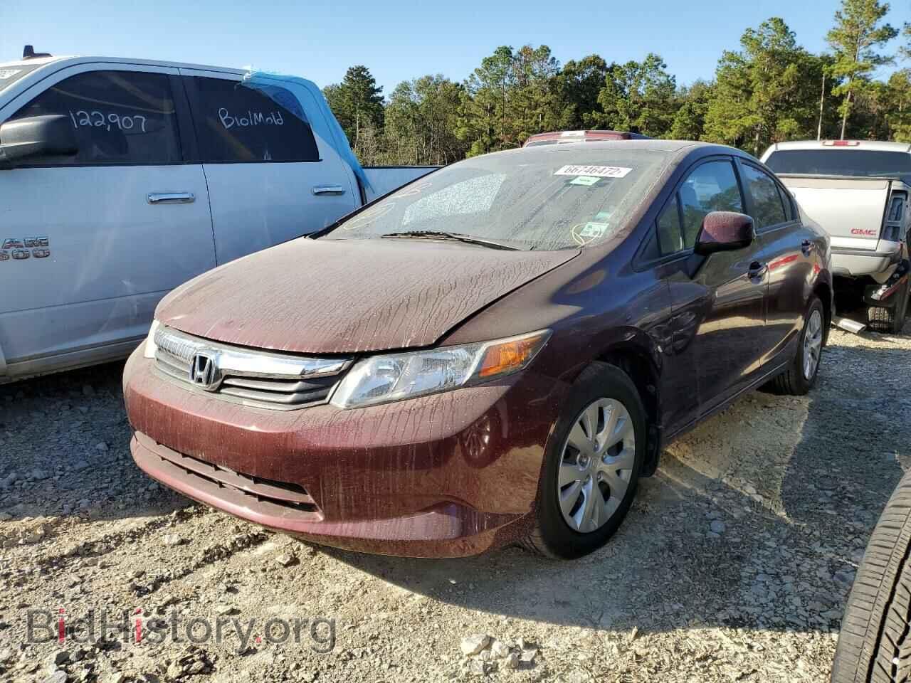 2012 HONDA CIVIC - VIN: 2HGFB2F57CH608568 - Фото 2