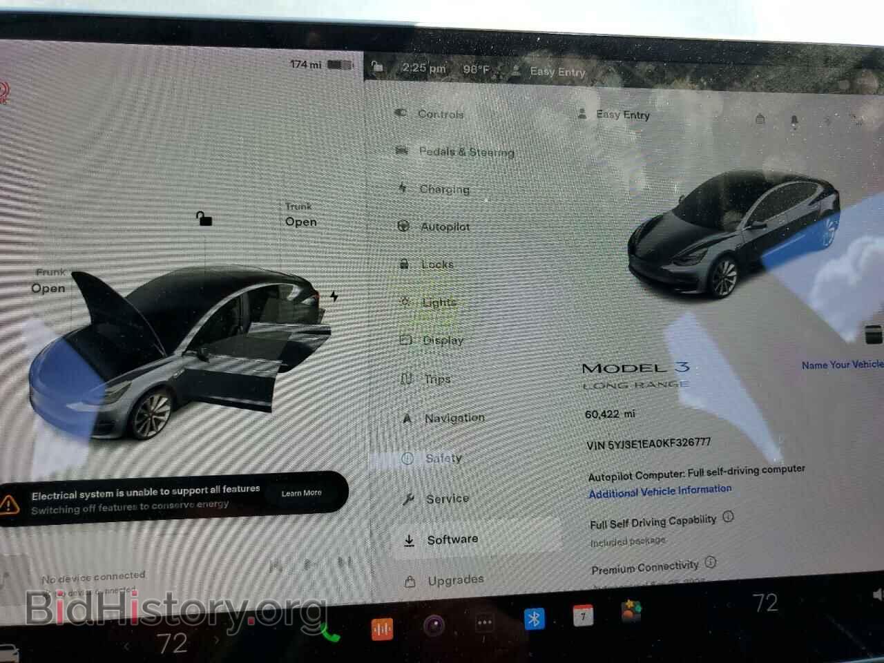 2019 TESLA MODEL 3 - VIN: 5YJ3E1EA0KF326777 - Фото 9