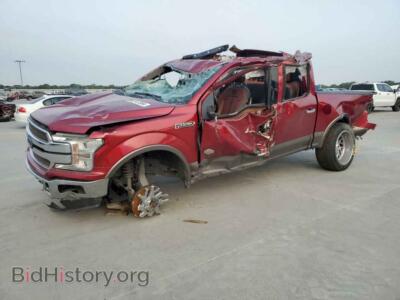 2019 Ford F-150 Supercrew, red — VIN 1FTEW1E48KFB16892, Copart