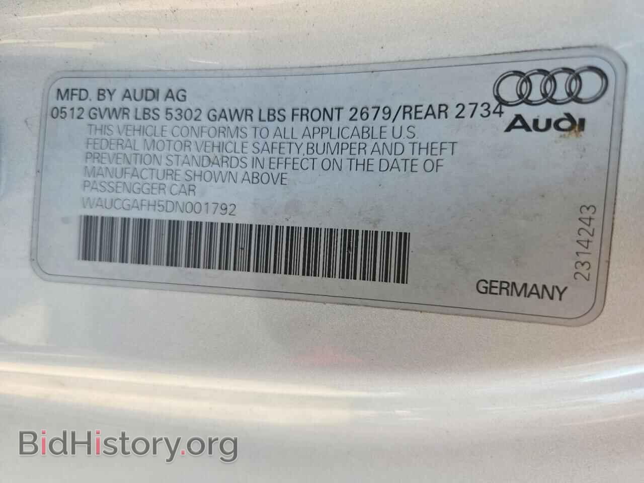 2013 AUDI S5/RS5 - VIN: WAUCGAFH5DN001792 - Photo 12