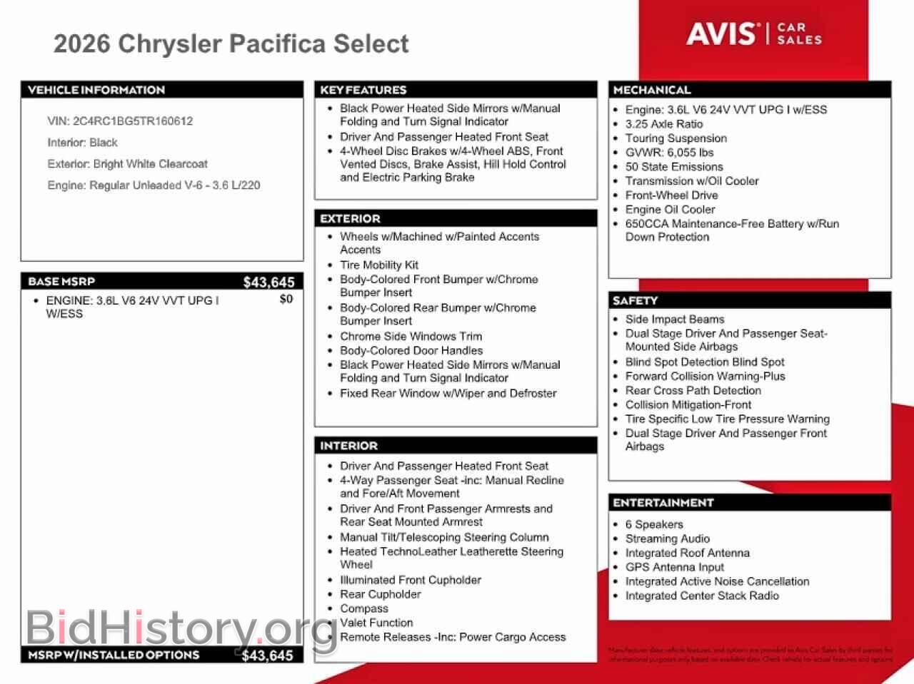 2026 CHRYSLER PACIFICA - VIN: 2C4RC1BG5TR160612 - Photo 13