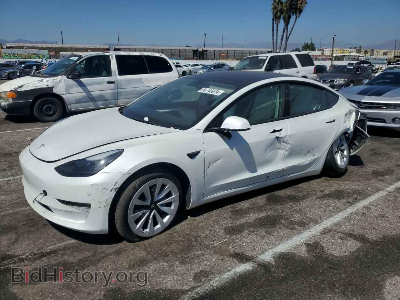 Photo 5YJ3E1EB7NF299672 - TESLA MODEL 3 2022