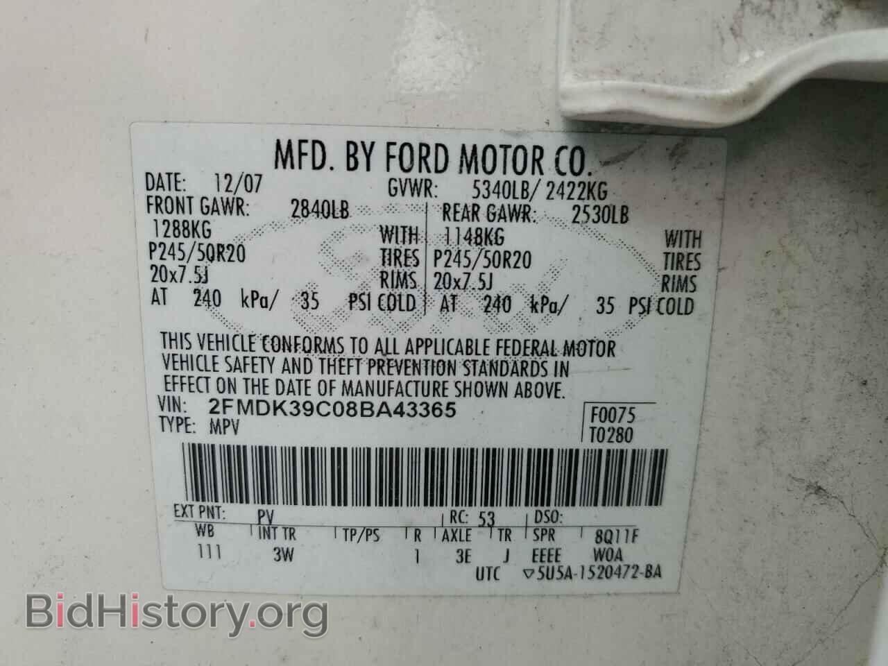 2008 FORD EDGE - VIN: 2FMDK39C08BA43365 - Photo 10