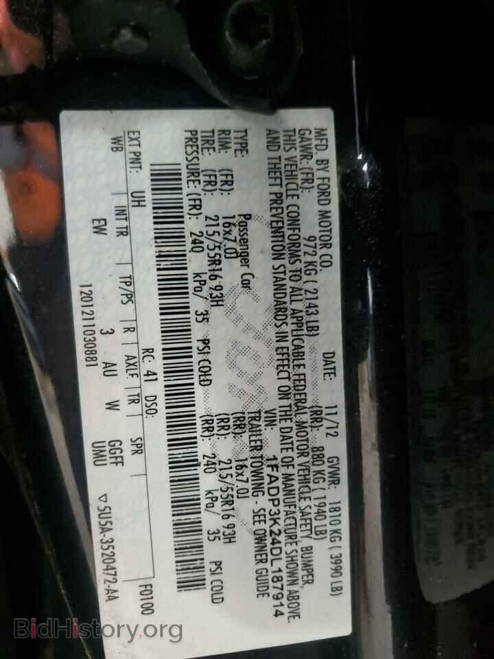 2013 FORD FOCUS - VIN: 1FADP3K24DL187914 - Photo 12