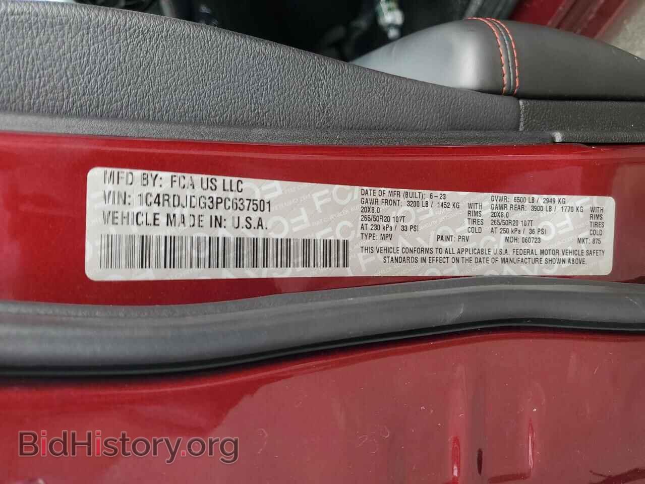 2023 DODGE DURANGO - VIN: 1C4RDJDG3PC637501 - Фото 13
