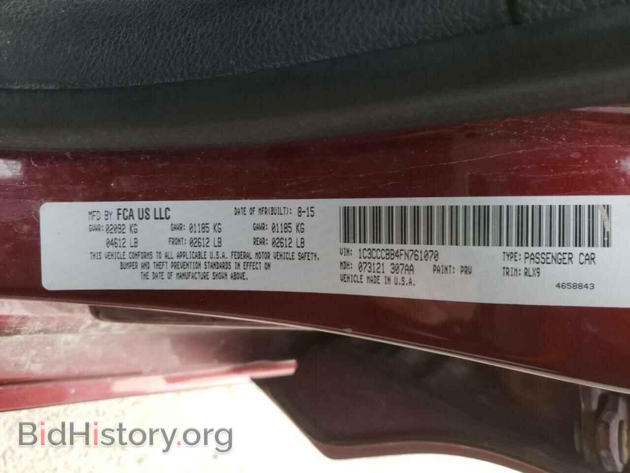 2015 CHRYSLER 200 - VIN: 1C3CCCBB4FN761070 - Photo 10