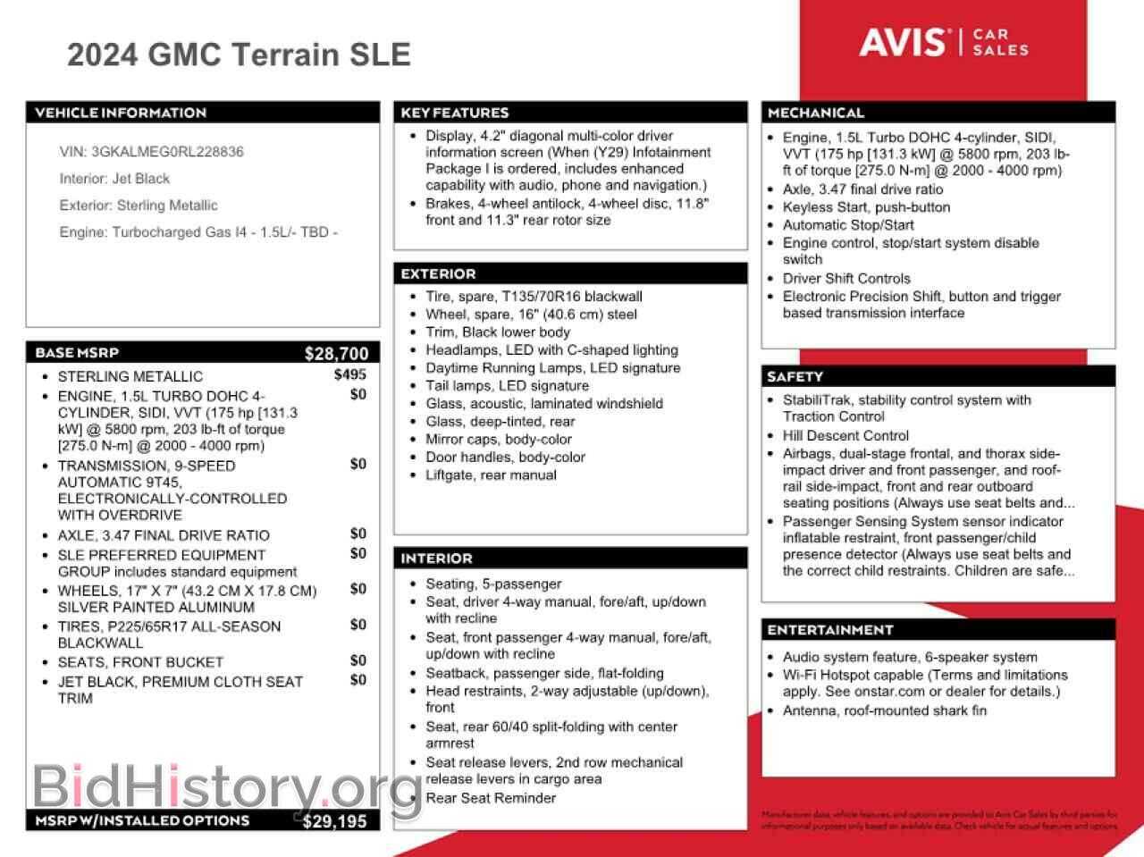 2024 GMC TERRAIN - VIN: 3GKALMEG0RL228836 - Фото 13