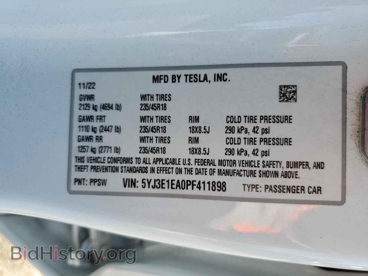 2023 TESLA MODEL 3 - VIN: 5YJ3E1EA0PF411898 - Photo 12