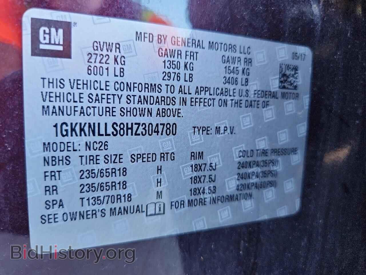 2017 GMC ACADIA - VIN: 1GKKNLLS8HZ304780 - Photo 13