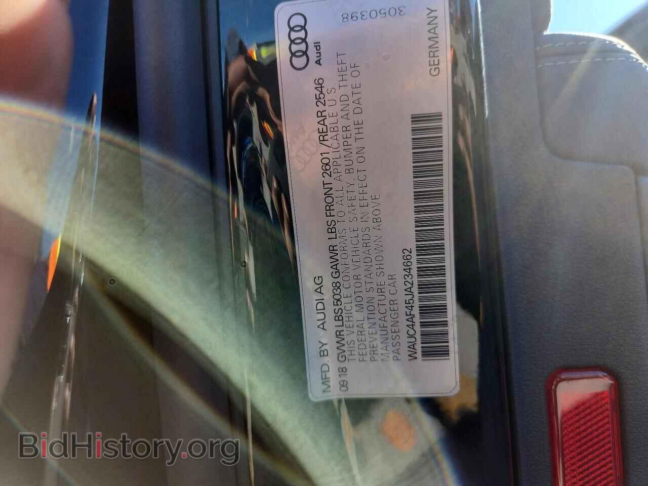 2018 AUDI S4/RS4 - VIN: WAUC4AF45JA234662 - Photo 13