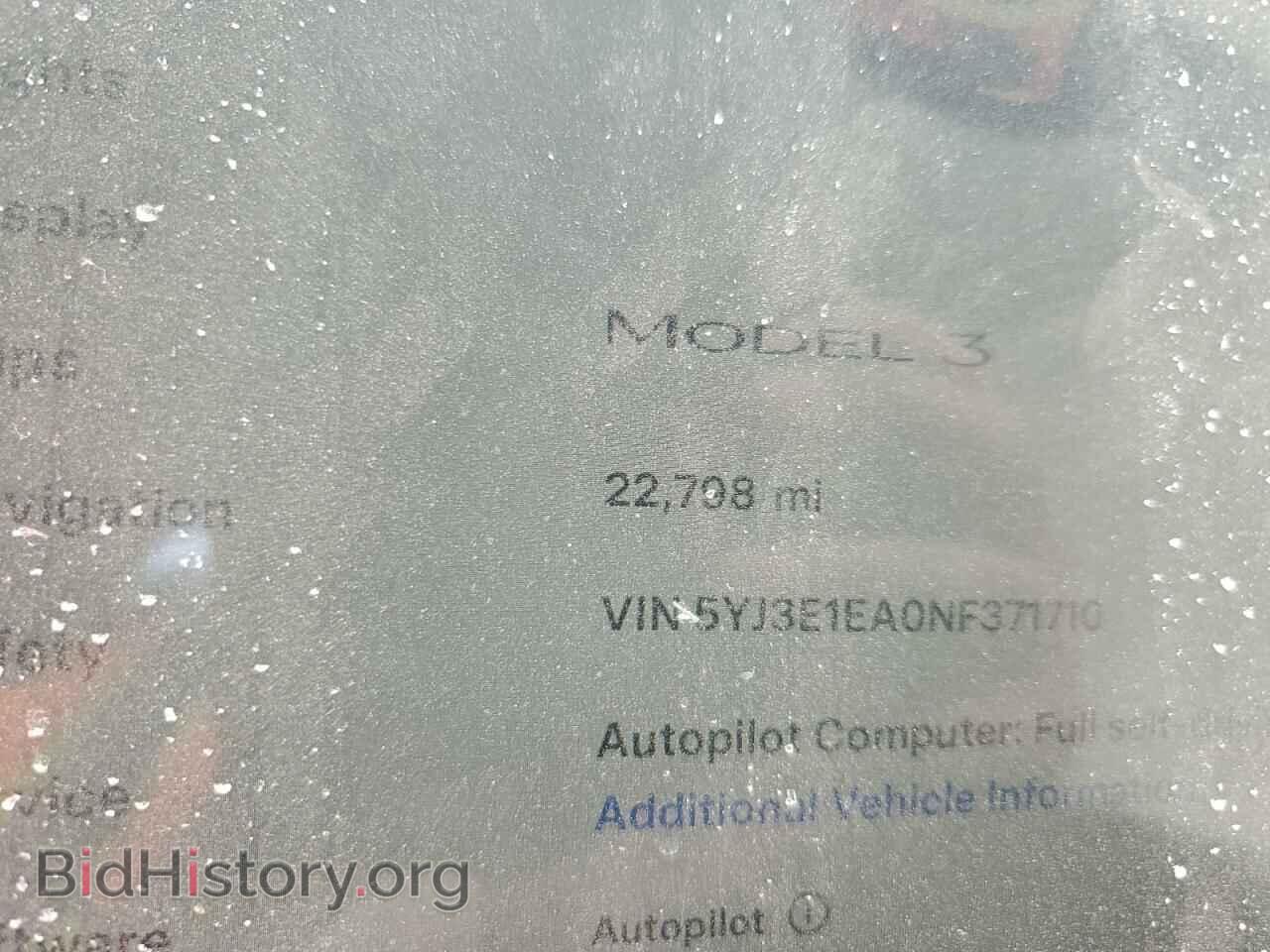 2022 TESLA MODEL 3 - VIN: 5YJ3E1EA0NF371710 - Photo 9
