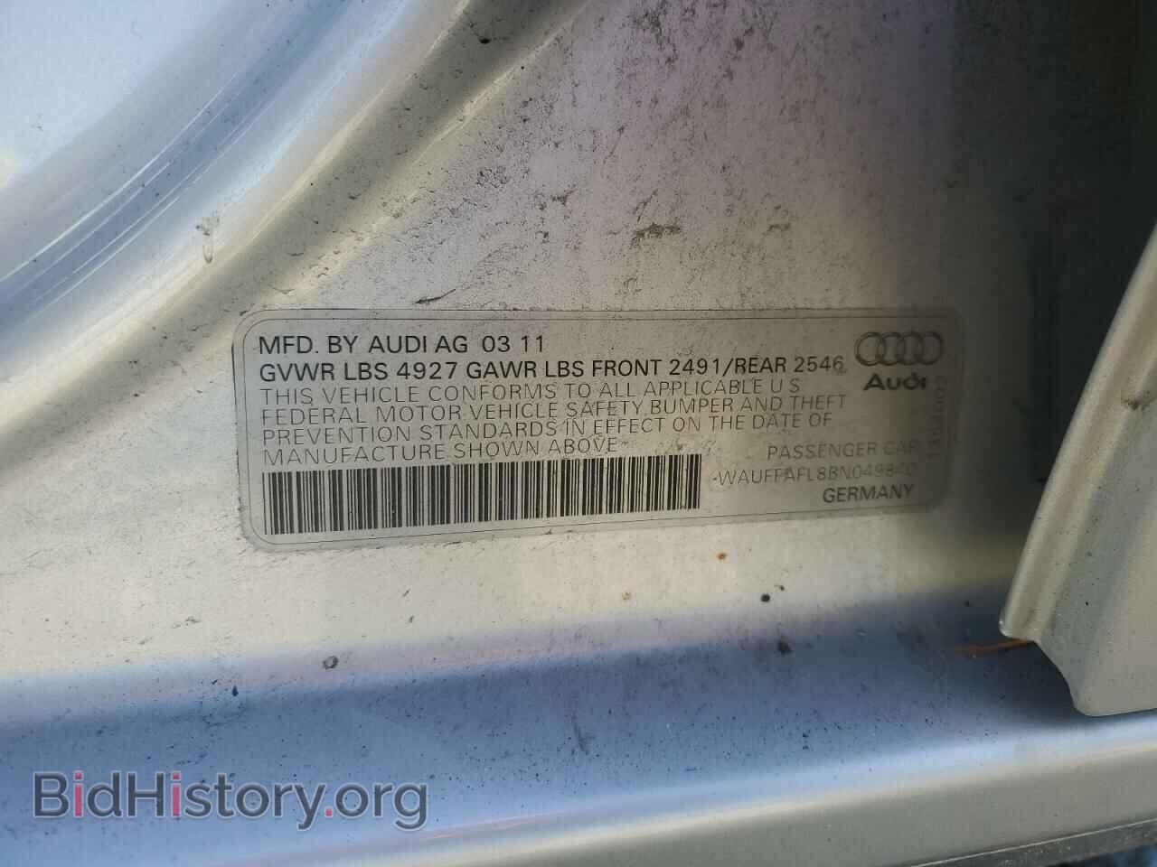 2011 AUDI A4 - VIN: WAUFFAFL8BN049840 - Photo 12