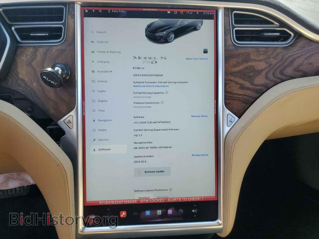 2016 TESLA MODEL S - VIN: 5YJSA1E22GF169096 - Photo 9