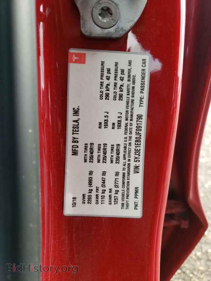2018 TESLA MODEL 3 - VIN: 5YJ3E1EB0JF091790 - Фото 10