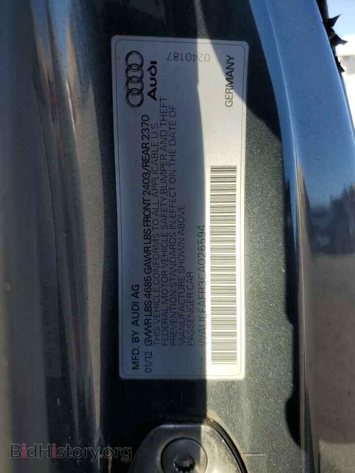 2012 AUDI A5 - VIN: WAULFAFR3CA026594 - Photo 10