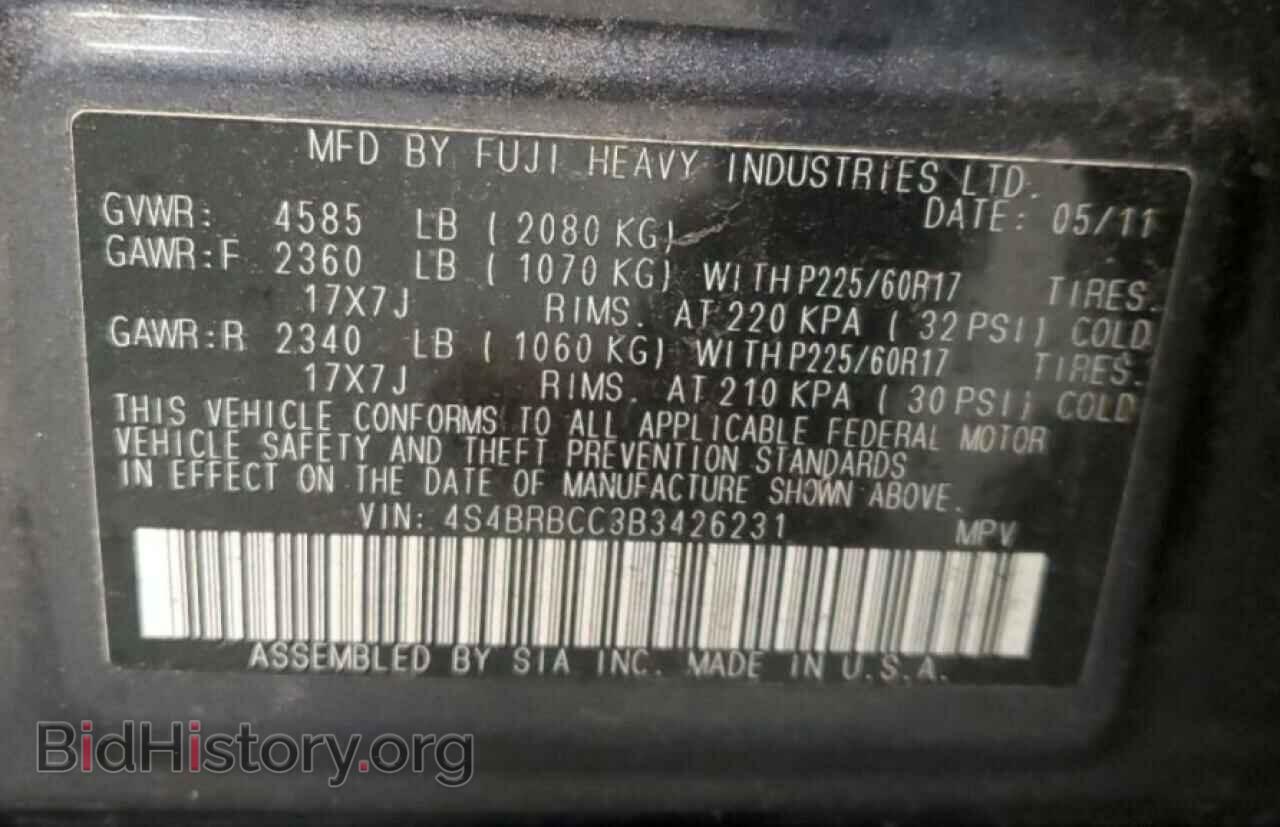 2011 SUBARU OUTBACK - VIN: 4S4BRBCC3B3426231 - Photo 13
