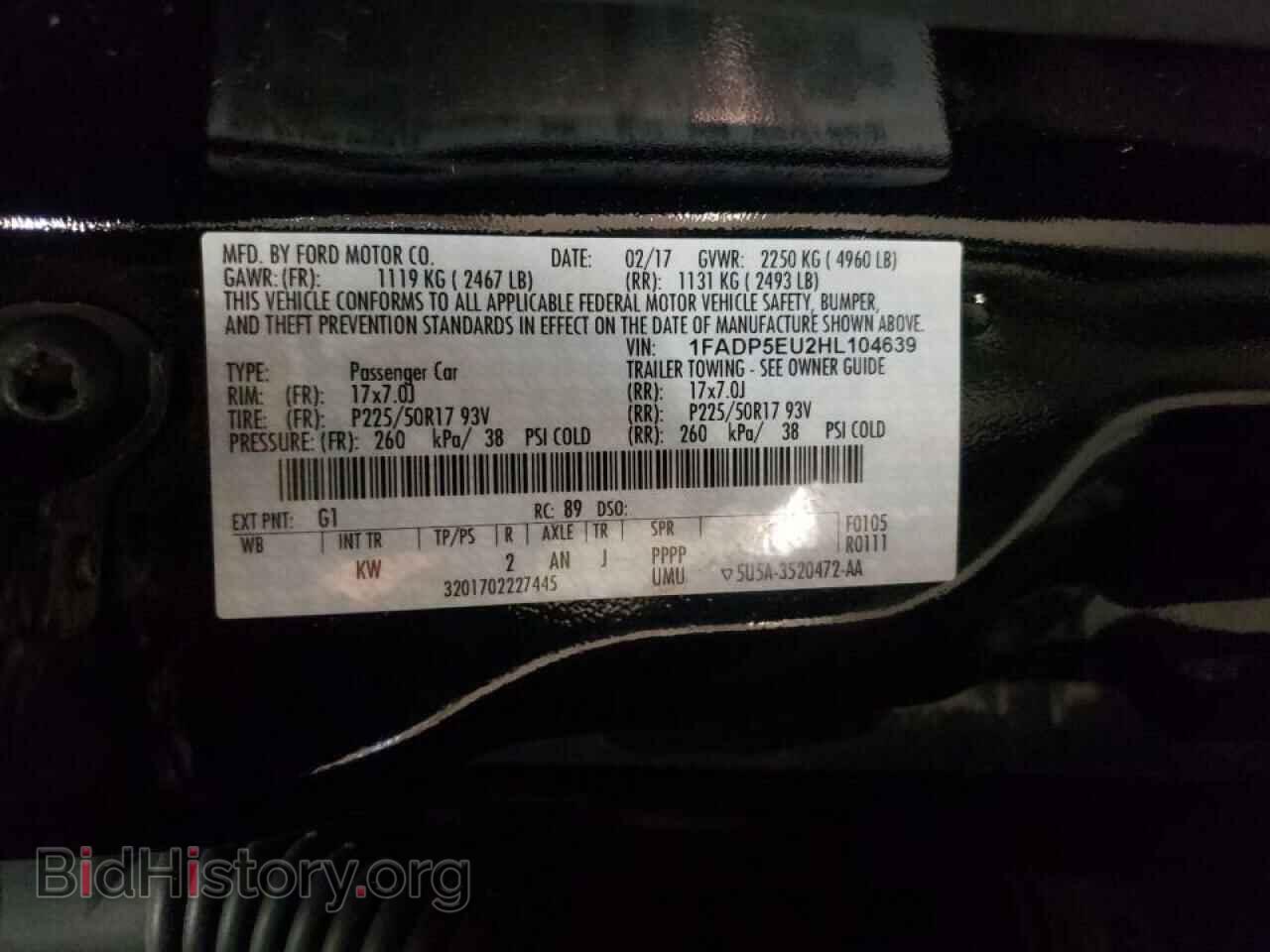 2017 FORD CMAX - VIN: 1FADP5EU2HL104639 - Photo 10