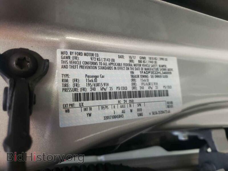 2017 Ford FOCUS (VIN 1FADP3E22HL346009) — photo 10 of 10