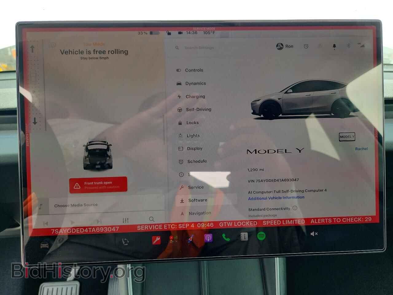 2026 TESLA MODEL Y - VIN: 7SAYGDED4TA693047 - Photo 9