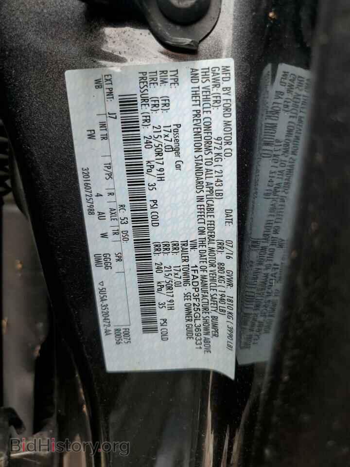 2016 FORD FOCUS - VIN: 1FADP3F25GL369331 - Photo 12