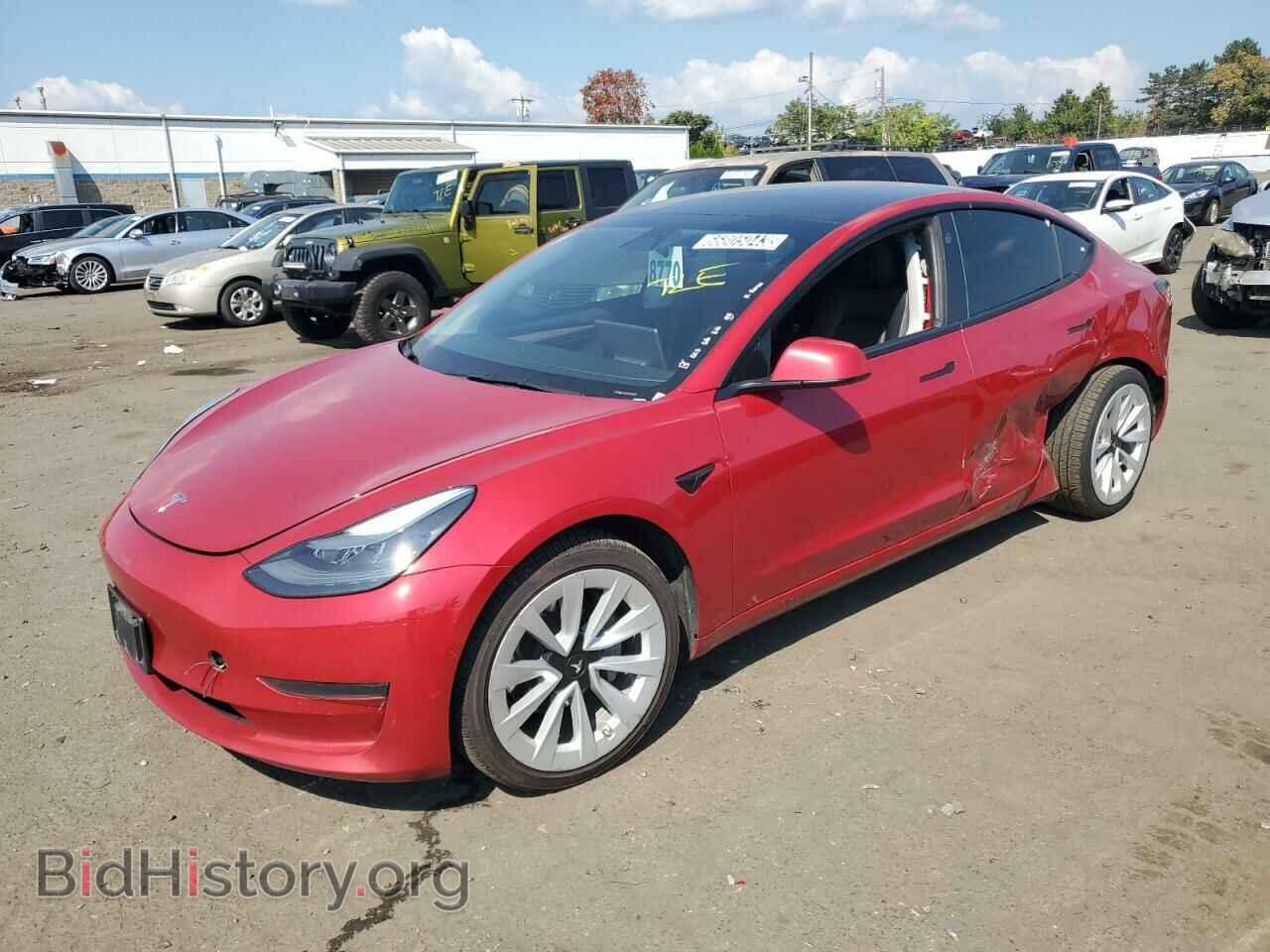 Photo 5YJ3E1EA0NF187268 - TESLA MODEL 3 2022