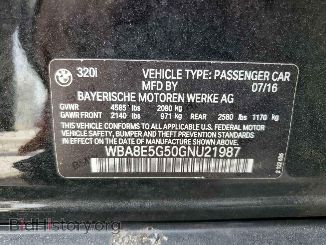 2016 BMW 3 SERIES - VIN: WBA8E5G50GNU21987 - Фото 10