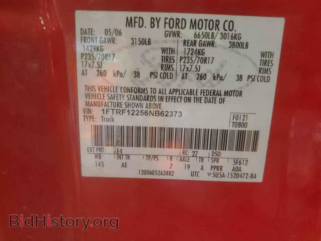 2006 FORD All Models - VIN: 1FTRF12256NB62373 - Photo 12