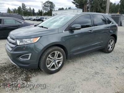 2015 Ford EDGE Titanium, green — VIN 2FMTK4K94FBB28447, Copart