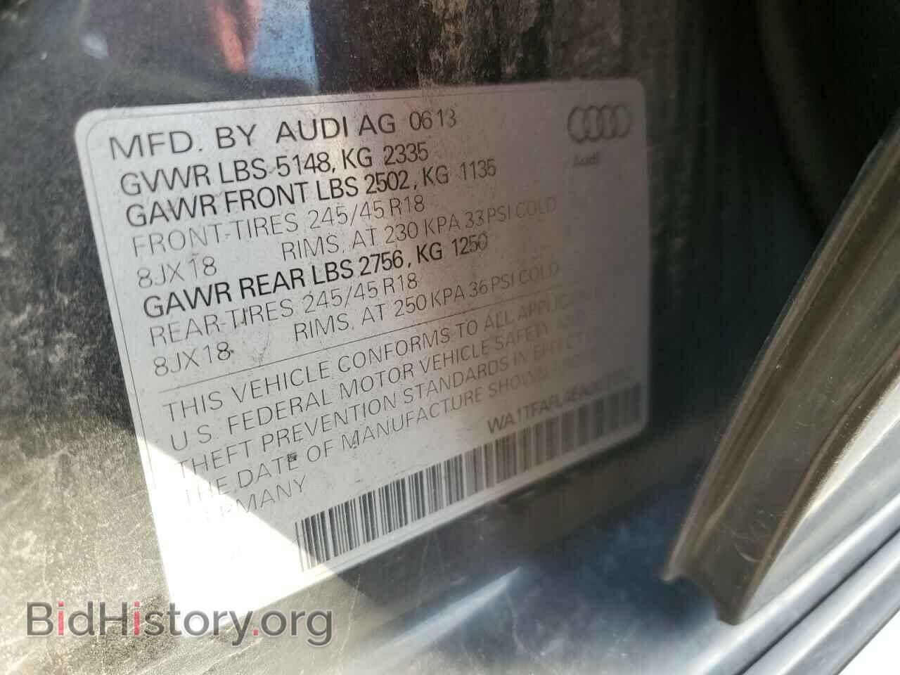 2014 AUDI A4 - VIN: WA1TFAFL4EA007712 - Фото 10