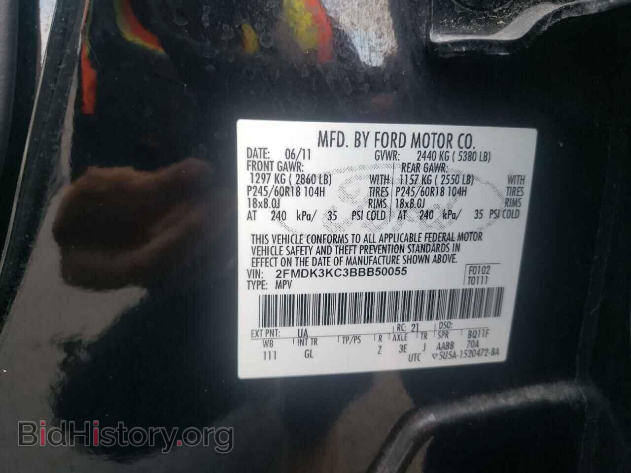 2011 FORD EDGE - VIN: 2FMDK3KC3BBB50055 - Photo 10