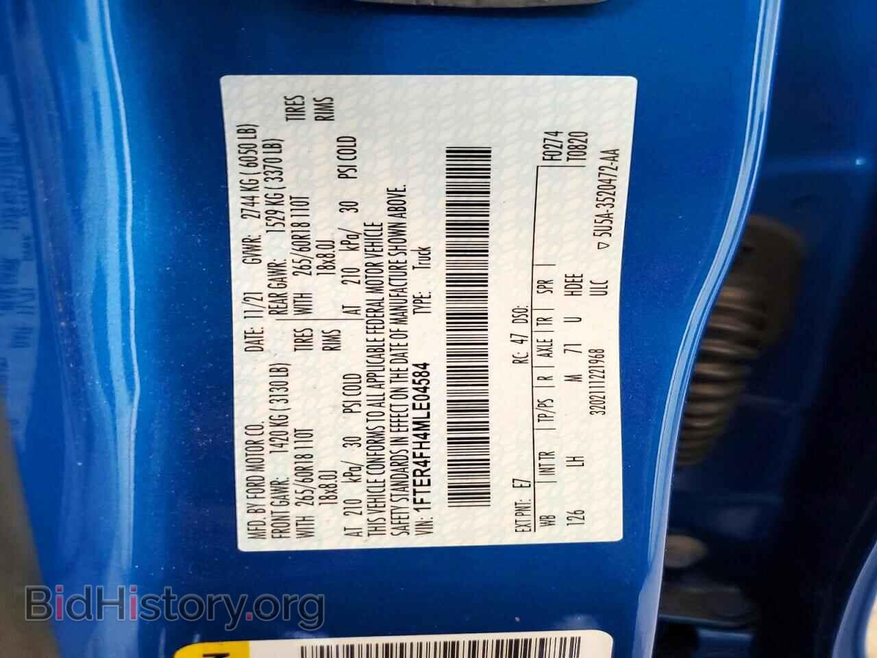 2021 FORD RANGER - VIN: 1FTER4FH4MLE04584 - Photo 12