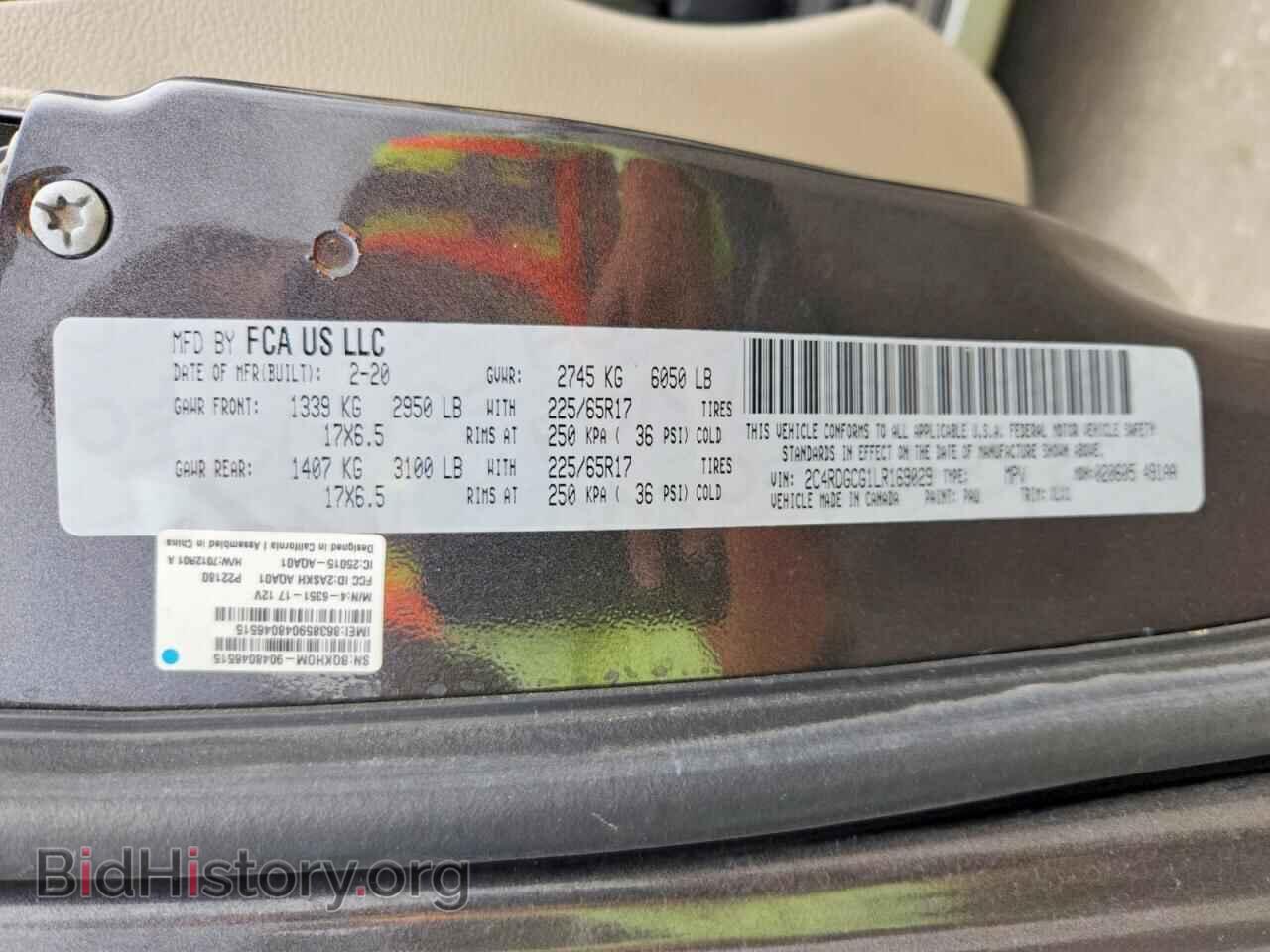 2020 DODGE CARAVAN - VIN: 2C4RDGCG1LR169029 - Фото 13