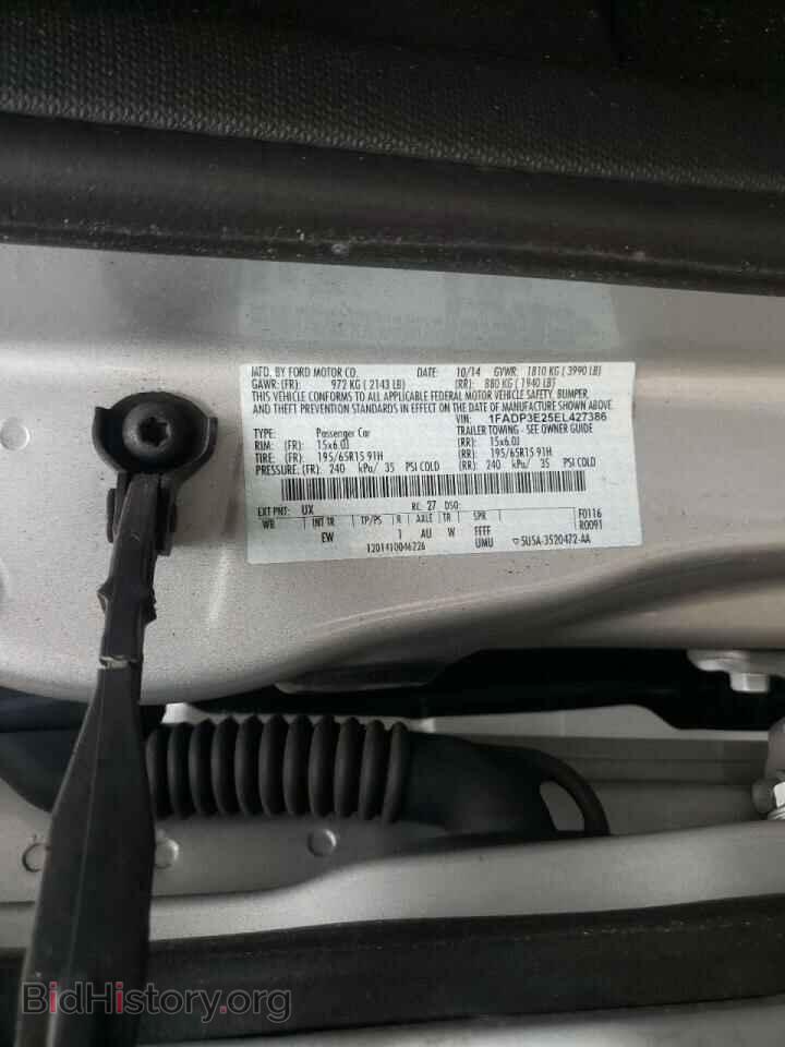 2014 FORD FOCUS - VIN: 1FADP3E25EL427386 - Фото 10