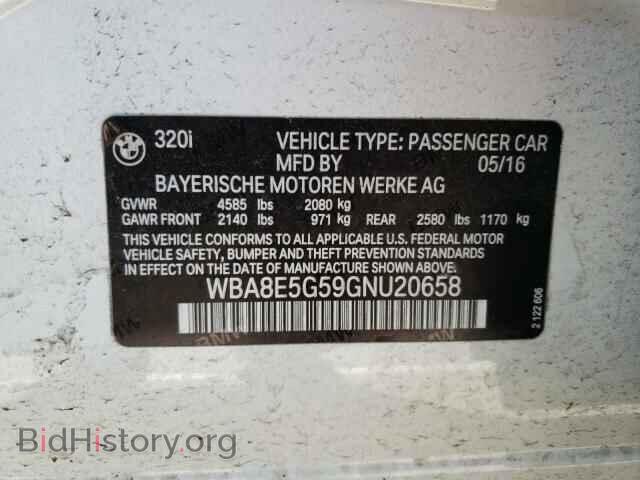 2016 BMW 3 SERIES - VIN: WBA8E5G59GNU20658 - Фото 12