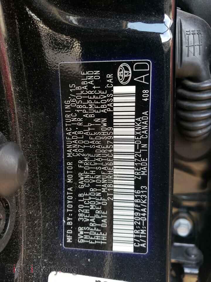 2015 TOYOTA COROLLA - VIN: 2T1BURHE6FC457959 - Фото 12