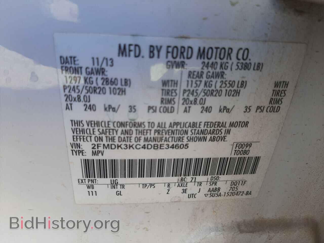 2013 FORD EDGE - VIN: 2FMDK3KC4DBE34605 - Photo 10