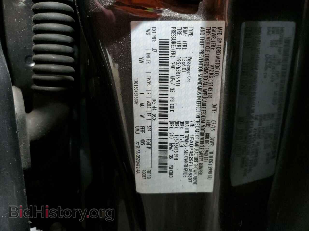 2015 FORD FOCUS - VIN: 1FADP3E29FL355397 - Фото 10