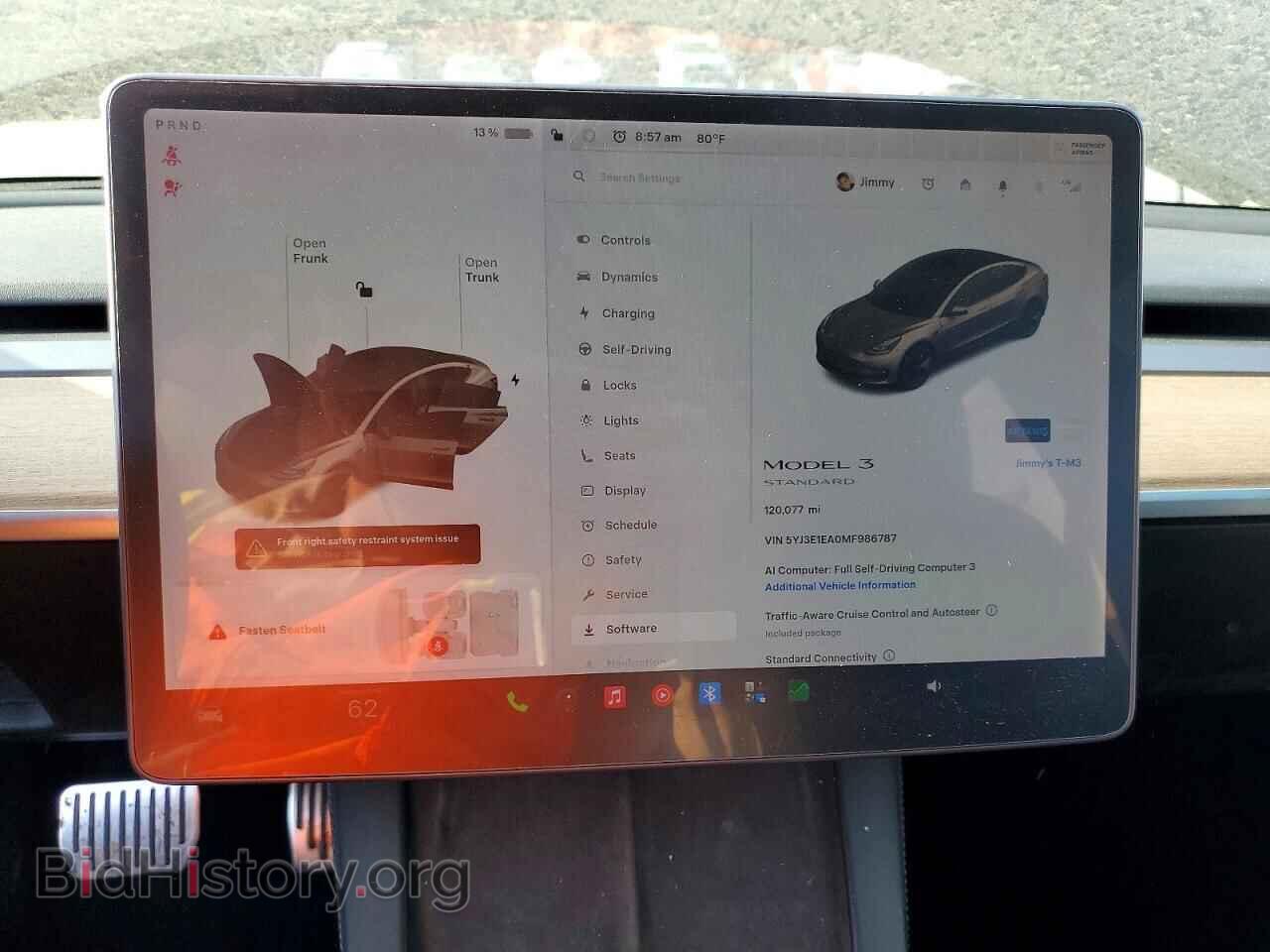 2021 TESLA MODEL 3 - VIN: 5YJ3E1EA0MF986787 - Фото 9
