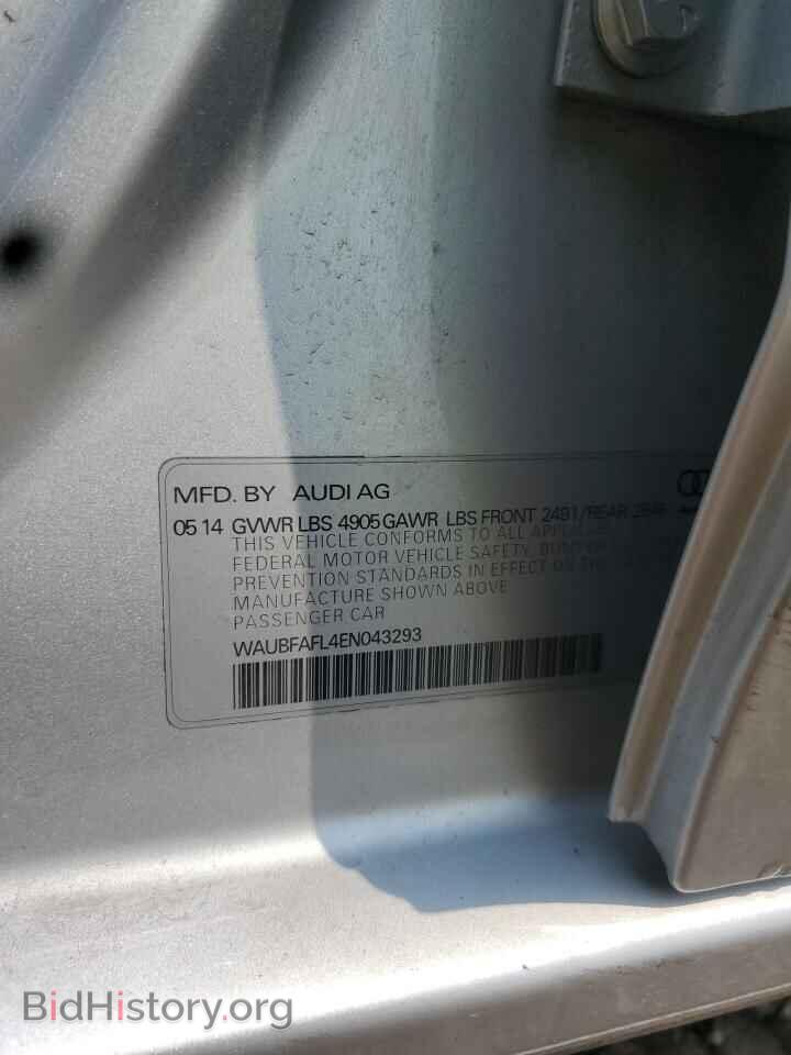 2014 AUDI A4 - VIN: WAUBFAFL4EN043293 - Фото 13