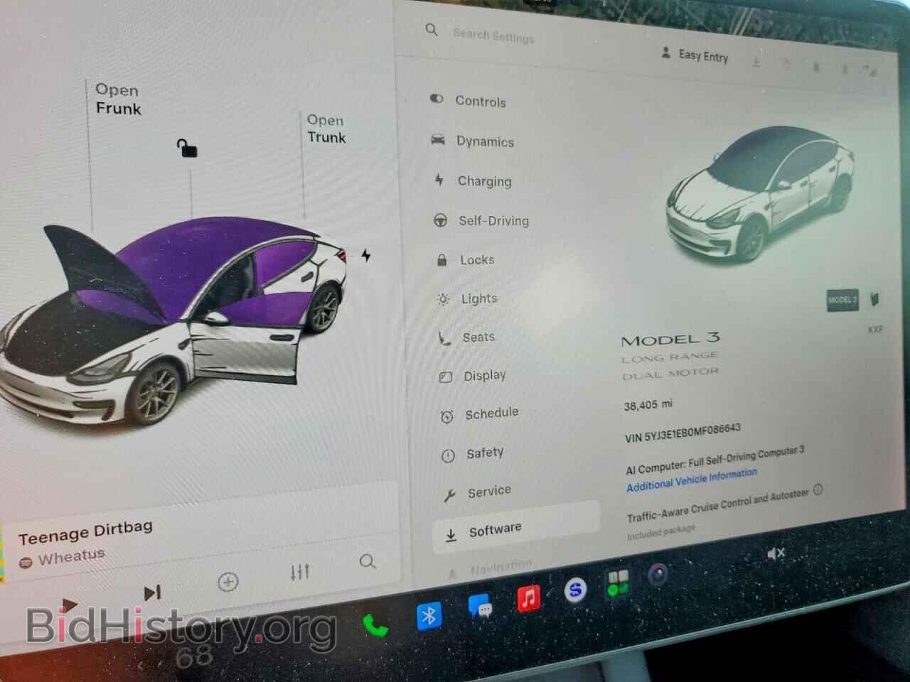 2021 TESLA MODEL 3 - VIN: 5YJ3E1EB0MF086643 - Фото 9