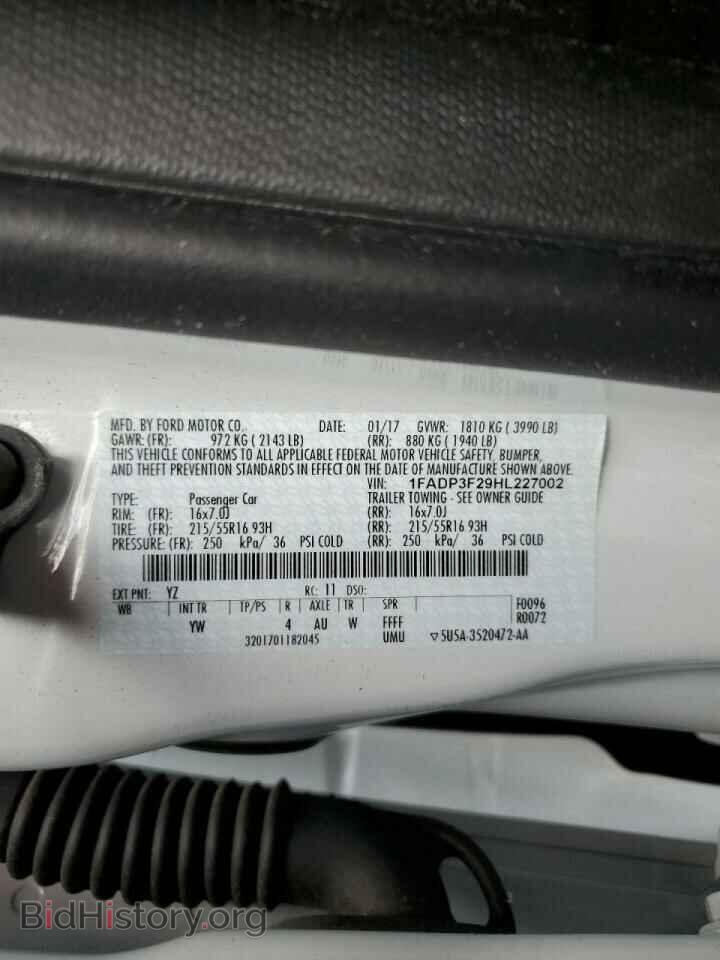 2017 FORD FOCUS - VIN: 1FADP3F29HL227002 - Фото 13