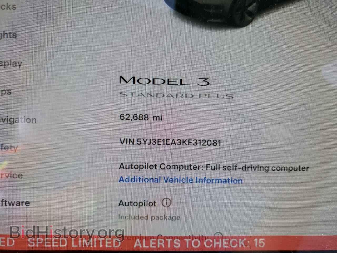 2019 TESLA MODEL 3 - VIN: 5YJ3E1EA3KF312081 - Фото 9